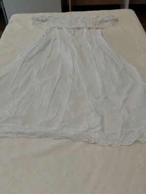 🚨2/$20🚨      J.  GLEE   White High-Low Off Shoulder Women's Eyelet Xl Dress